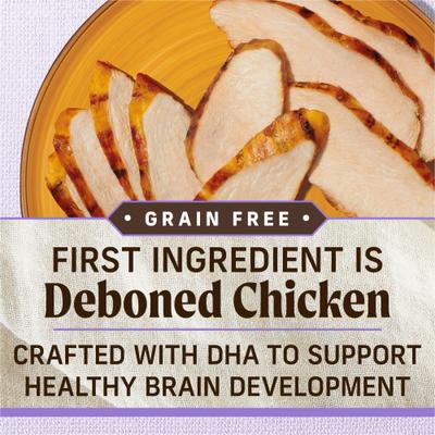 Show full view: Merrick Lil' Plates Grain-Free Small Breed Dry Dog Food Puppy Real Chicken + Sweet Potato Recipe, 12-lb bag slide 9 of 12