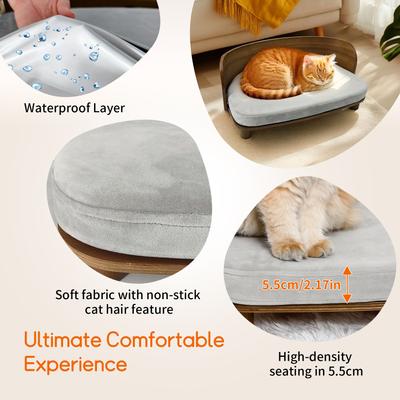 Show full view: Wisfor Elevated Cat Bed, Vintage Wood, Small slide 4 of 10