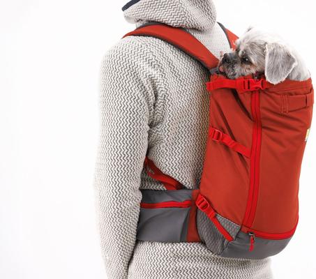 Show full view: Ruffwear Hitch Hiker Backpack Dog Carrier, Red Clay, Small slide 3 of 8