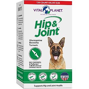 Vital Planet Hip & Joint Chewable Tablet Dog Supplement, 120 count