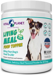 Vital Planet Living Meal Beef Flavor Powder Dog Supplement, 3.9-oz jar