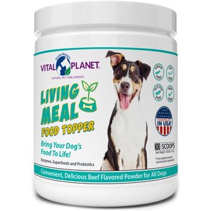 Vital Planet Living Meal Beef Flavor Powder Dog Supplement, 3.9-oz jar