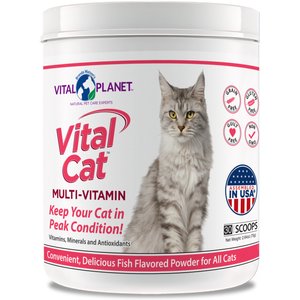 Vital Planet Vital Cat Daily Multivitamin Powder Cat Supplement, 2.6-oz jar