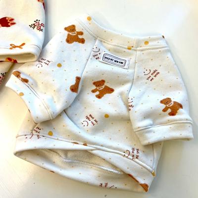 Show full view: Dolly Pet Chic Bow Elegance Sweet Bear Fleece Dog Hoodie, X-Small slide 2 of 6