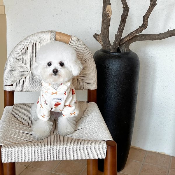 Show full view: Dolly Pet Festive Bow Bear Dog Hoodie, XX-Large slide 2 of 4