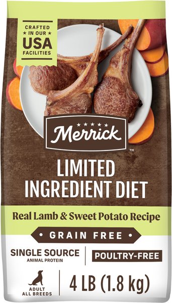 Merrick Limited Ingredient Diet Grain-Free Real Lamb + Sweet Potato Recipe Dry Dog Food Merrick Limited Ingredient Diet Grain-Free Real Lamb + Sweet Potato Recipe Dry Dog Food