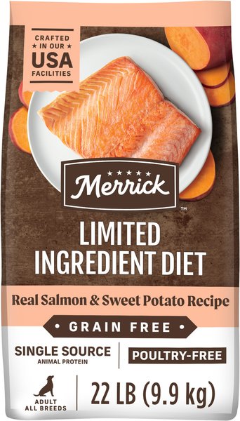 Merrick Limited Ingredient Diet Grain-Free Chicken-Free Real Salmon & Sweet Potato Recipe Dry Dog Food