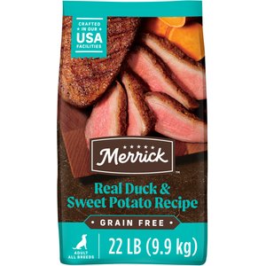 Merrick Grain-Free Dry Dog Food Real Duck & Sweet Potato Recipe, 22-lb bag