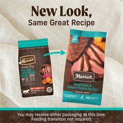 Merrick Grain-Free Dry Dog Food Real Duck & Sweet Potato Recipe, 22-lb bag slide 2 of 9
