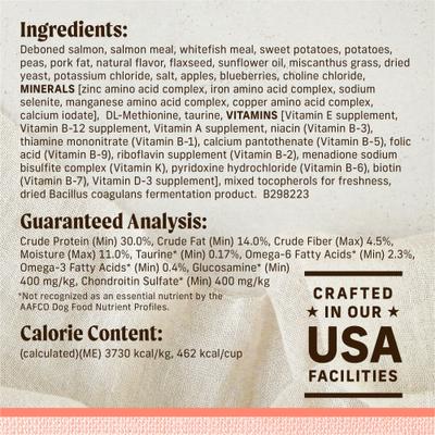 Show full view: Merrick Lil' Plates Grain-Free Chicken-Free Real Salmon + Sweet Potato Recipe Small Breed Dry Dog Food, 4-lb bag slide 7 of 12