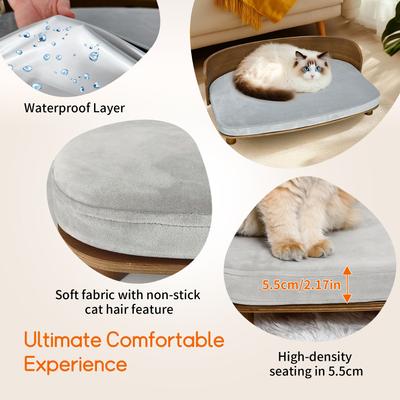 Show full view: Wisfor Elevated Cat Bed, Vintage Wood, Large slide 4 of 10