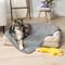 Show in main carousel: PetAmi Sherpa Fleece Waterproof Cat & Dog Blanket, Light Gray, Medium  slide 4 of 9