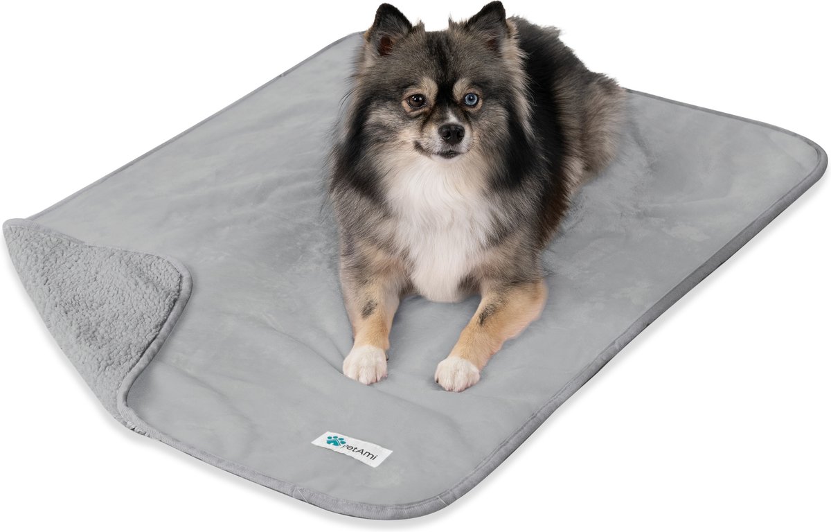 PetAmi Sherpa Fleece Waterproof Cat & Dog Blanket