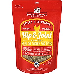 Stella & Chewy's Stella's Solutions Hip & Joint Boost Freeze-Dried Raw Cage-Free Chicken Dinner Morsels Dog Food, 13-oz bag
