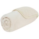 PetAmi Sherpa Fleece Waterproof Cat & Dog Blanket, Beige, Small 
