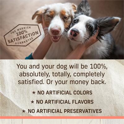 Show full view: Merrick Healthy Grains Raw-Coated Kibble Real Salmon + Brown Rice Recipe Freeze-Dried Dry Dog Food, 22-lb bag slide 9 of 12