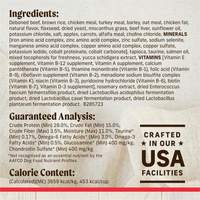 Show full view: Merrick Healthy Grains Raw-Coated Kibble Real Beef + Brown Rice Recipe Freeze-Dried Dry Dog Food, 4-lb bag slide 7 of 12