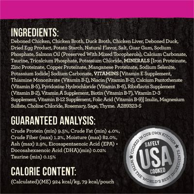 Show full view: Merrick Backcountry Grain-Free Kitten Recipe Cuts Chicken & Duck in Gravy Cat Food Pouches, 3-oz, case of 24 slide 8 of 12