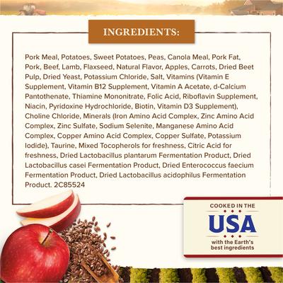 Show full view: Whole Earth Farms Grain-Free Pork, Beef & Lamb Recipe Dry Dog Food, 25-lb bag slide 7 of 11