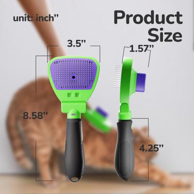 Show full view: Fido Fave Self-Cleaning Slicker Skin-Friendly Grooming Shedding with Built-in Wood Lamp Cat Accessories Supplies for Short & Long Hair Indoor Cat Brush slide 7 of 10