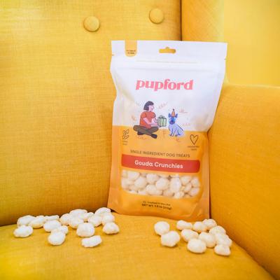 Show full view: Pupford Gouda Crunchies Human-Grade Limited Ingredient Gouda Cheese Flavored Crunchy Dog Treats, 4.25-oz bag slide 8 of 10
