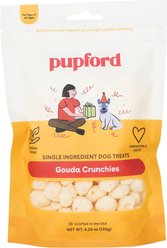 Pupford Gouda Crunchies Human-Grade Limited Ingredient Gouda Cheese Flavored Crunchy Dog Treats, 4.25-oz bag