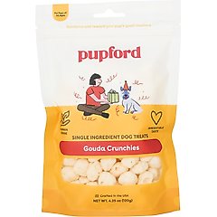 Pupford Gouda Crunchies Human-Grade Limited Ingredient Gouda Cheese Flavored Crunchy Dog Treats, 4.25-oz bag