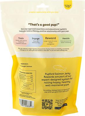Show full view: Pupford Salmon High-Protein Jerky Dog Treats, 4-oz bag slide 3 of 11