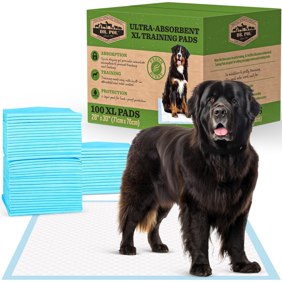 Dr. Pol 28 x 30-in Fresh Scent Dog Training Pad, 100 count