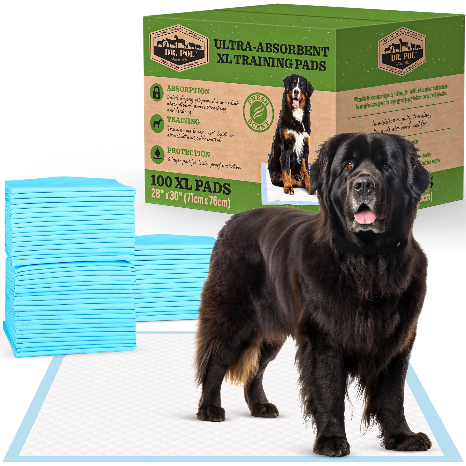 Dr. Pol 28 x 30-in Fresh Scent Dog Training Pad, 100 count