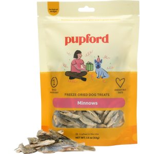 Pupford Minnows Limited Ingredient Freeze-Dried Dog Treats, 1.5-oz pouch
