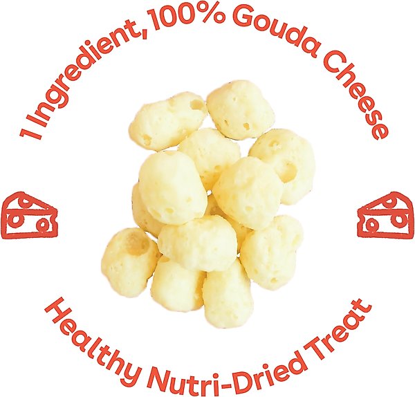 Show full view: Pupford Gouda Crunchies Human-Grade Limited Ingredient Gouda Cheese Flavored Crunchy Dog Treats, 7.5-oz bag slide 3 of 10