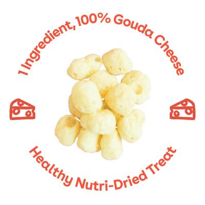 Show full view: Pupford Gouda Crunchies Human-Grade Limited Ingredient Gouda Cheese Flavored Crunchy Dog Treats, 4.25-oz bag slide 3 of 10