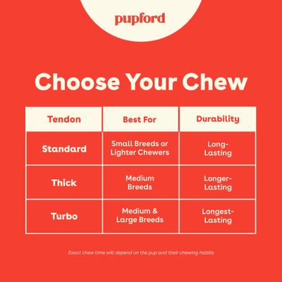 Show full view: Pupford Beef Tendon Dog Chews, 4 count slide 9 of 12