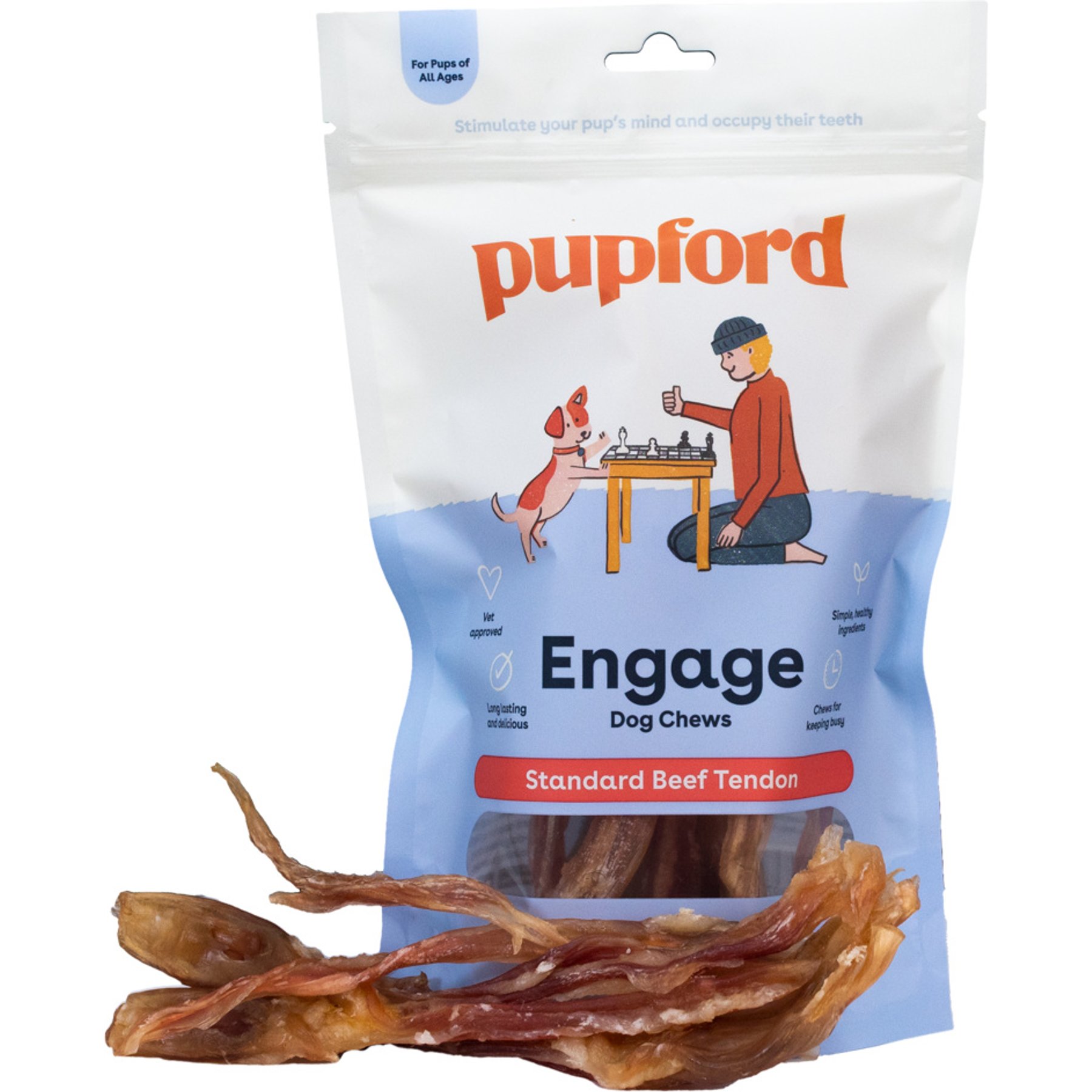 Pupford Beef Tendon Dog Chews, 4 count