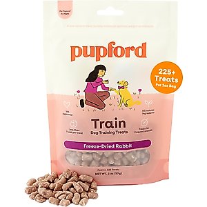 Pupford Train Rabbit Natural Freeze-Dried Dog Treats, 2-oz bag
