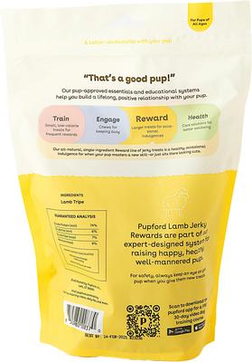 Show full view: Pupford Lamb High-Protein Jerky Dog Treats, 7-oz bag slide 3 of 11