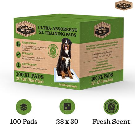 Show full view: Dr. Pol 28 x 30-in Fresh Scent Dog Training Pad, 100 count slide 2 of 6