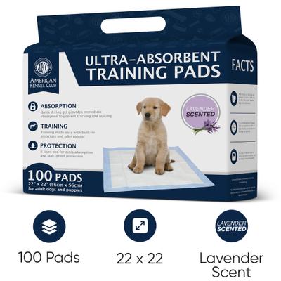 Show full view: American Kennel Club Dog Training Pads, 22 x 22-in, 100 count, Lavender Scented slide 2 of 10