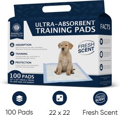 American Kennel Club Dog Training Pads, 22 x 22-in, 100 count, Fresh Scented slide 2 of 9
