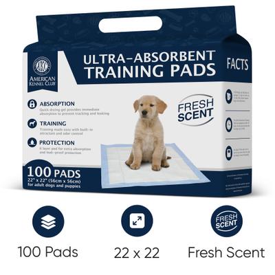Show full view: American Kennel Club Dog Training Pads, 22 x 22-in, 100 count, Fresh Scented slide 3 of 11