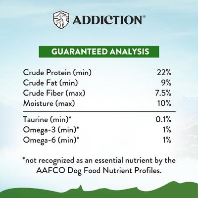 Show full view: Addiction Zen Vegetarian Plant Based Skin & Coat Health Dry Dog Food, 4-lb bag, bundle of 4 slide 7 of 9