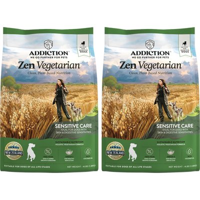 Addiction Addiction Zen Vegetarian Plant Based Skin & Coat Health Dry Dog Food, 8-lb bundle