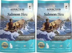Addiction Grain-Free Salmon Bleu Skin & Coat Health Dry Cat Food, 8-lb bundle 