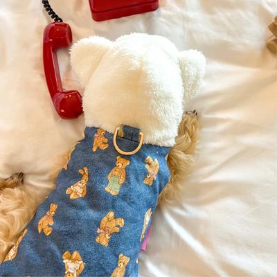 Show full view: Dolly Pet Denim Bear Chic Dog Coat, Medium slide 2 of 4