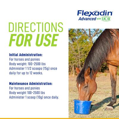 Show full view: Vetoquinol Flexadin UC-II Joint Health Support Banana Flavor Powder Horse Supplement, 1.32-lb jar slide 5 of 10