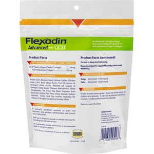 Vetoquinol Flexadin Advanced with UCII Collagen Soft Chews Joint Supplement for Dogs & Cats, 60 count