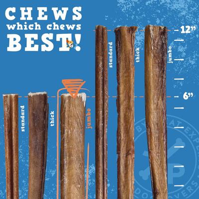 Show full view: Jack & Pup Odor Free 6-inch Jumbo Beef Bully Stick Dog Chew, 6 count slide 4 of 8