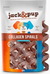 Jack & Pup 5-inch Beef Spiral Collagen Stick Dog Chews, 8 count