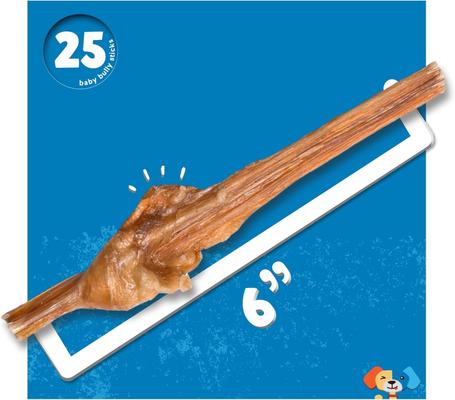 Show full view: Jack & Pup 6-inch Junior Bully Stick Dog Chews, 25 count slide 5 of 9